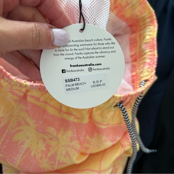 Franks Australia Palm Beach swim trunks NWT M - Picture 5 of 7